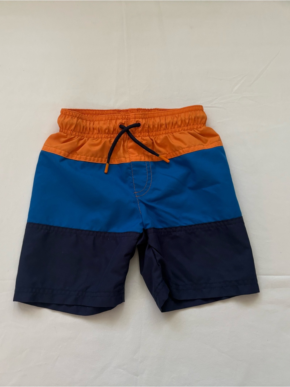 Cat & Jack Boys' Orange, Blue & Navy Colorblock Swim Trunks